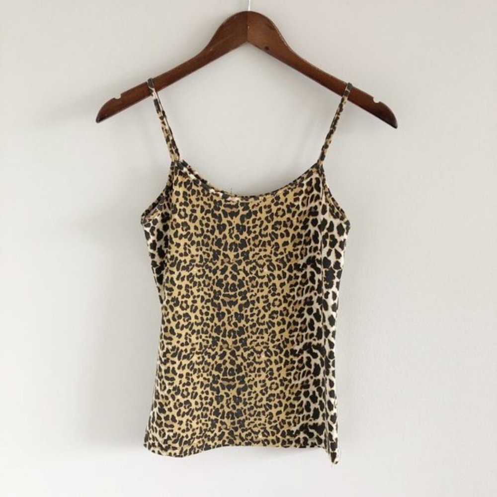 Zara Leopard Print Stretch Cami Top M